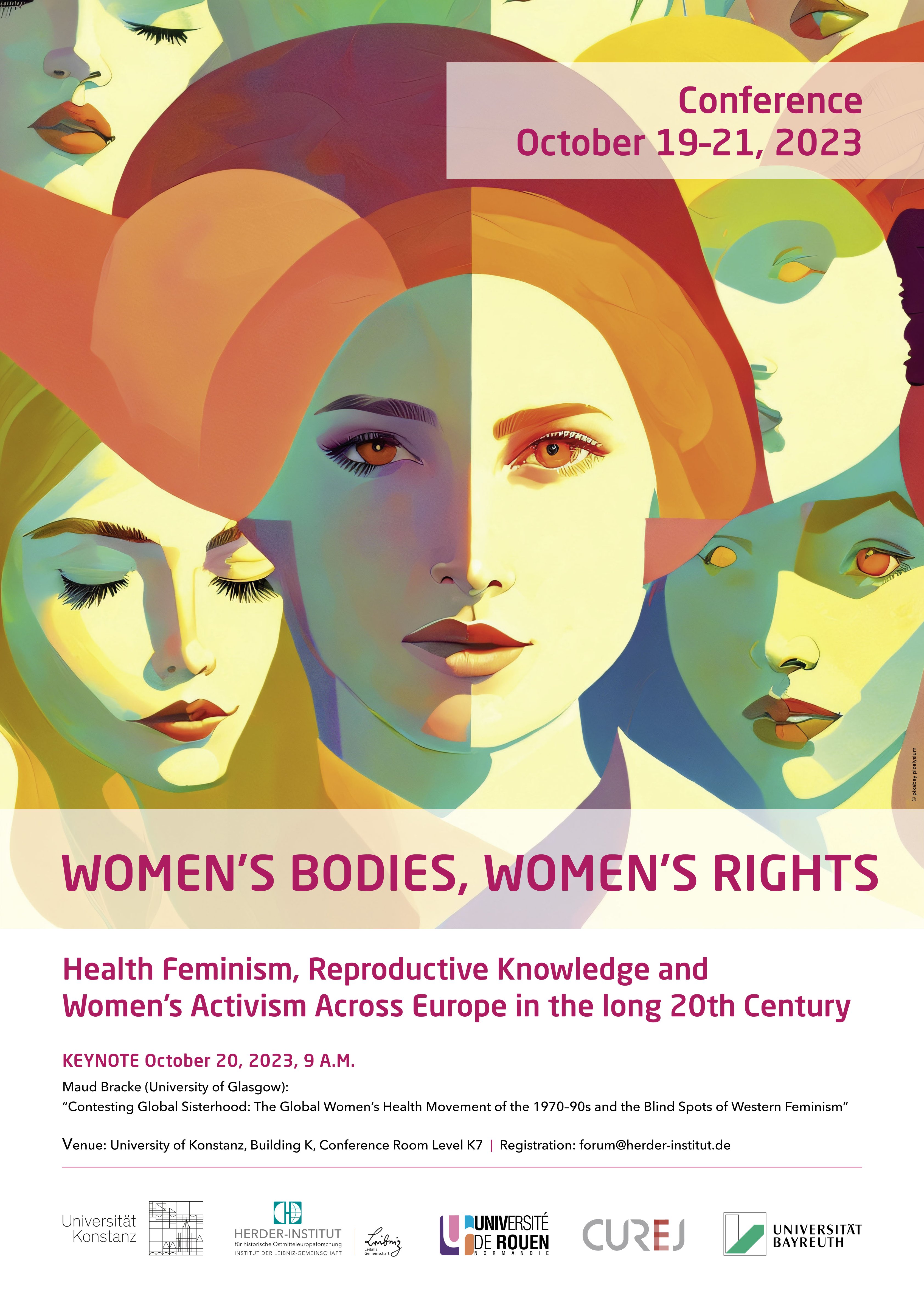 Plakat Konferenz Women's Bodies, Women`s Rights. 2023